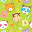 Seamless Floral Animal Pattern 6