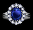 Sapphire ring - vector eps10 Sapphire ring - vector eps10