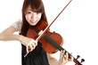 young woman plays Violin