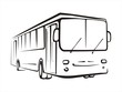 Vector: bus sketch isolated illustration bus sketch isolated illustration