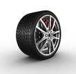 Tire and alloy wheel - 3d render Tire and alloy wheel - 3d render