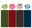 Set of floral trees beautiful for your design