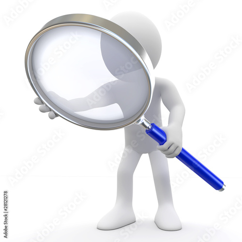 Illustration: Man with magnifying glass Man with magnifying glass