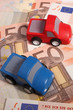 modellini auto su banconote euro