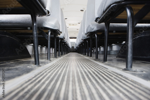 Photo: Aisle Between Seats in School Bus Aisle Between Seats in School Bus