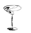 The stylized wine glass for fault The stylized wine glass for fault