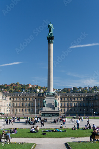 Photo: Schlossplatz Stuttgart mit neuem Schloss Schlossplatz Stuttgart mit neuem Schloss