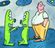 Illustration: ufo,alien ufo,alien