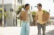 Couple with Shopping Bags