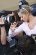 Female celebrity and paparazzi