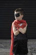 Boy wearing Zorro costume