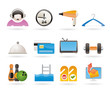 Image : hotel and motel amenity icons vector icon set