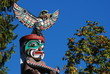 Totem shaped in Stanley park, BC Canada