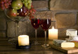 Red wine , cheese and fruit