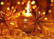 Golden Christmas candle