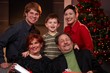 Family portrait at christmas