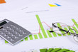 Charts and graphs of sales