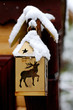 Photo: Golden Christmas lantern with deer and stars Golden Christmas lantern with deer and stars