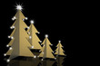 Goldene Weihnachstbäume