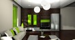 3d wohnzimmer grün