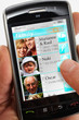 family faces on the cell phone