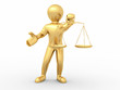 Man with scale. Symbol of justice