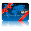 credit card on a white background.