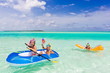Children playing in sea