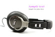 Headphones isolated on white. Shallow DOF