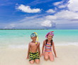 Happy children on beach