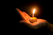 Send a birthday candle hand