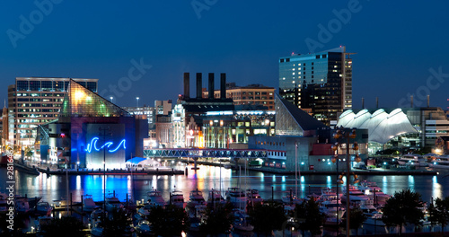 Photo: Baltimore Maryland Cityscape at Night Baltimore Maryland Cityscape at Night