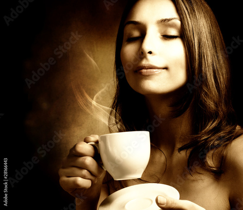 Photo: Beautiful Woman With Coffee Beautiful Woman With Coffee