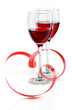 Glass of red wine on a white background and with soft shadow Glass of red wine on a white background and with soft shadow