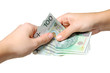 Paying with polish banknotes - 100 zloty