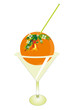 christmas orange and goblet