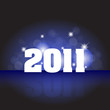 New Years card 2011 with back light and place for your text New Years card 2011 with back light and place for your text