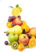 fresh fruits on the white background fresh fruits on the white background