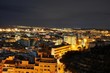 Spain, Alicante at night with castle