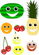 cartoon fruits - vector cartoon fruits - vector