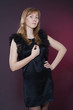 Woman in black dress