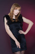 Woman in black dress
