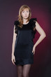 Woman in black dress