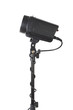 flash on tripod on white background