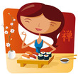 Sushi and maki - japanese restaurant