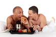 Mixed ethnicity  gay couple