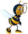 Abeille et loupe