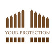 Logo protection of the house. Insurance (vector)