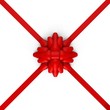 A red bow with ribbons - a 3d image