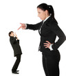 Businesswoman shouting on man Businesswoman shouting on man